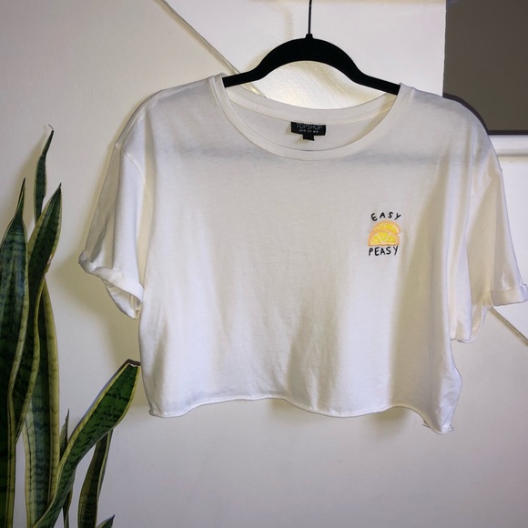 Topshop Easy Peasy Cropped T-Shirt - Picture 2 of 2